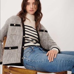 NWT Maje Style Tweed Cardigan